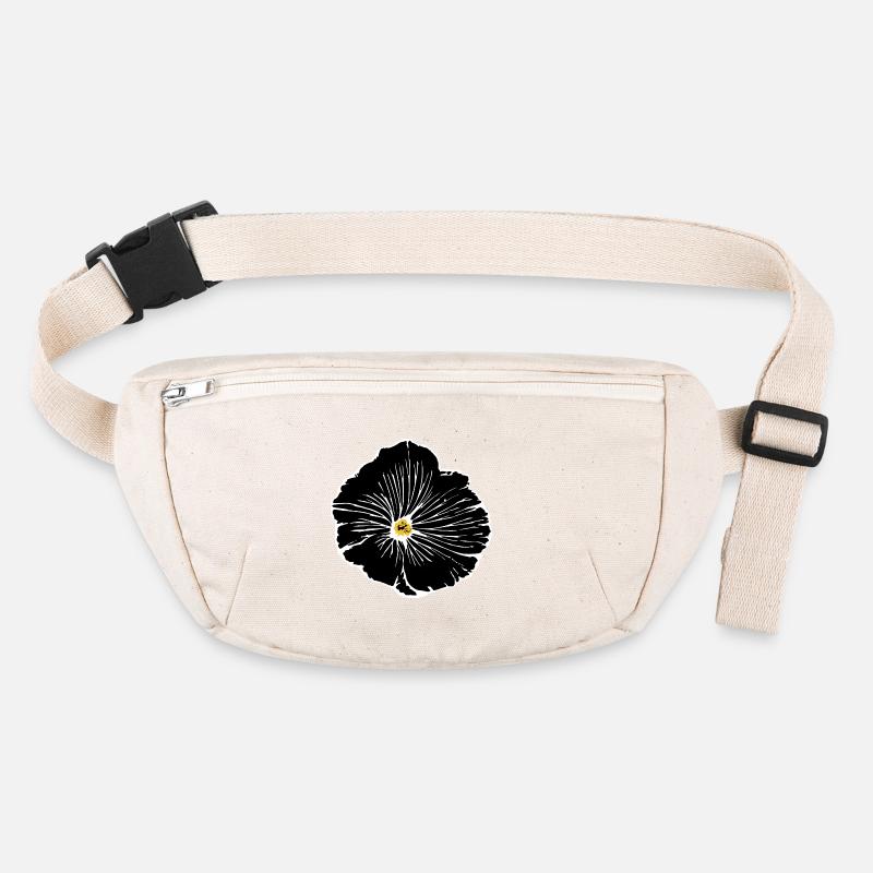 Fleur, Noir, Fleurs, Noir, Fleur Sac banane recyclé Stanley/Stella