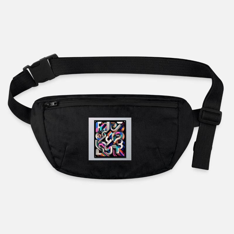 Experimental typography Stanley/Stella recycled Hip Bag 