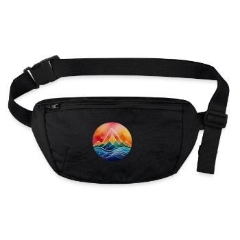 Amoureux de la montagne - Sac banane recyclé Stanley/Stella - noir - Devant