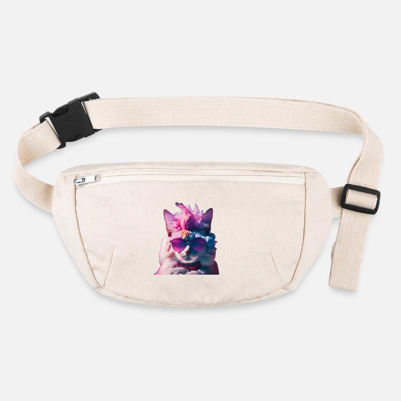 Punkrock Katzenshirt Irokese Geschenkidee Geschenk Stanley/Stella recycelte Gürteltasche