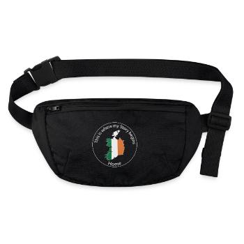 Ireland - This is where my story begins - Stanley/Stella recycled Hip Bag  - black - Front