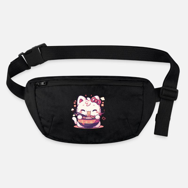 Cat eating Ramen Stanley/Stella recycled Hip Bag 