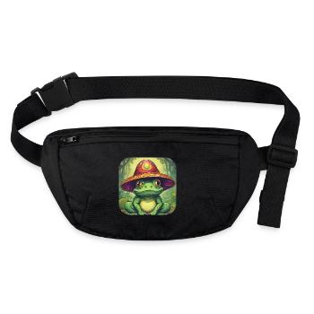Psychedelischer Frosch I - Stanley/Stella recycelte Gürteltasche - Schwarz - Vorne