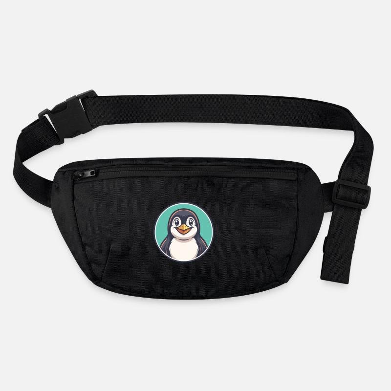 Pinguin Kawaii Cartoon Figur Tier Haustier Gesicht Stanley/Stella recycelte Gürteltasche