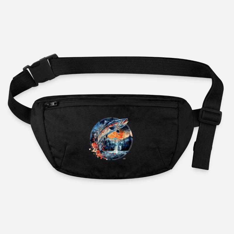 Jumping Fish – Angler Motif – Dynamic Catch Stanley/Stella recycled Hip Bag 