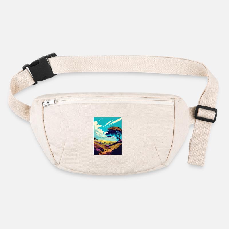 Quantock Hills Aonb Vintage Voyage Poster Souvenir Sac banane recyclé Stanley/Stella
