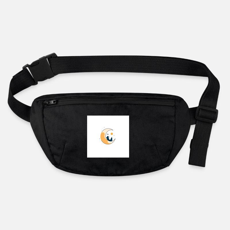 Mond - Stanley/Stella recycelte Gürteltasche - Schwarz