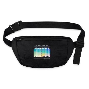 Faites ce qui vous rend heureux - Message pour moi - Sac banane recyclé Stanley/Stella - noir - Devant