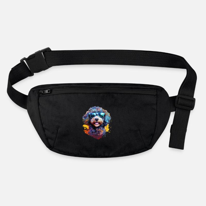 Petit caniche avec des lunettes de soleil Sac banane recyclé Stanley/Stella