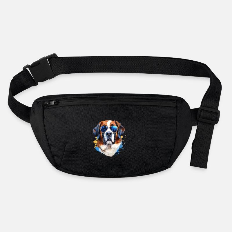 Saint Bernard with sunglasses Stanley/Stella recycled Hip Bag 