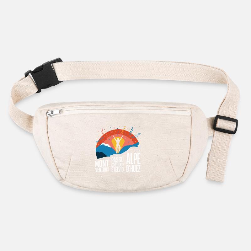 Cycling Mountains Stelvio Ventoux Alpe d'Huez KOM Stanley/Stella recycled Hip Bag 