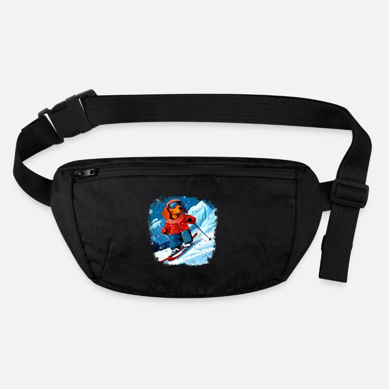 Dachshund Ski Stanley/Stella recycled Hip Bag 