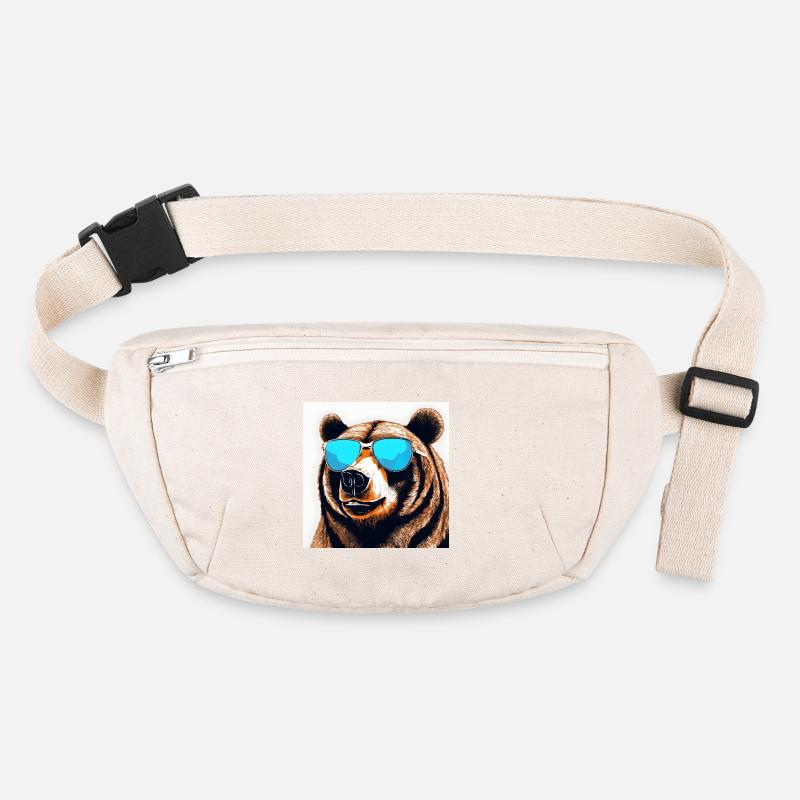 Bär mit Sonnenbrille Pop-Art Stanley/Stella recycelte Gürteltasche