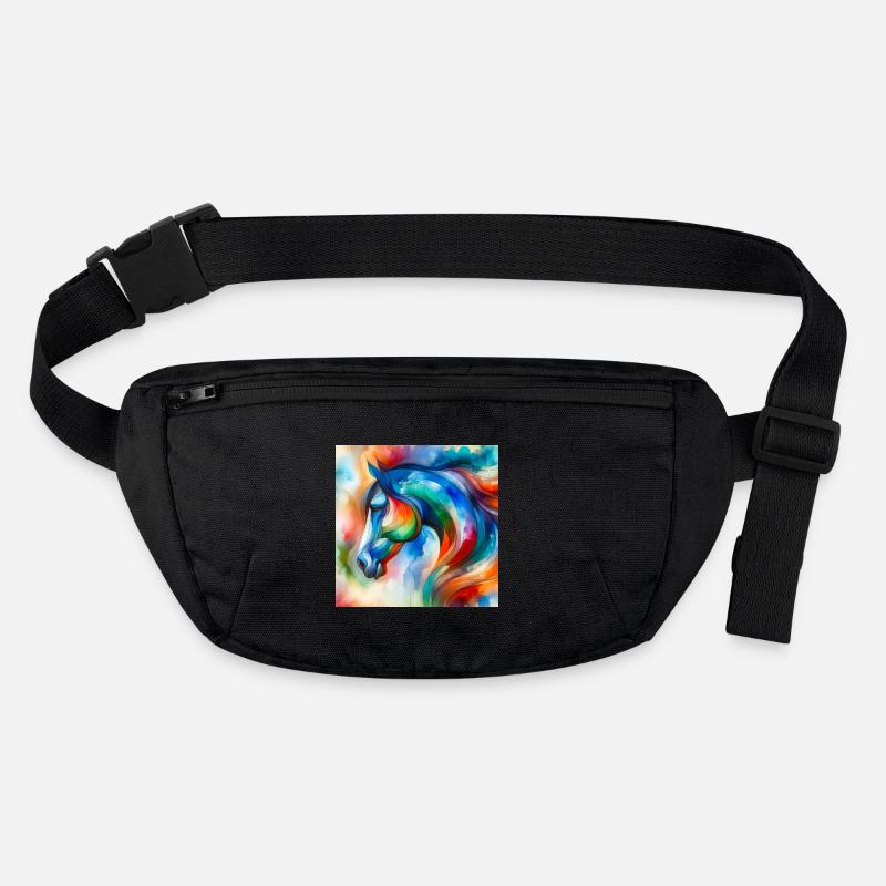 Pferdeportrait abstrakt Stanley/Stella recycelte Gürteltasche