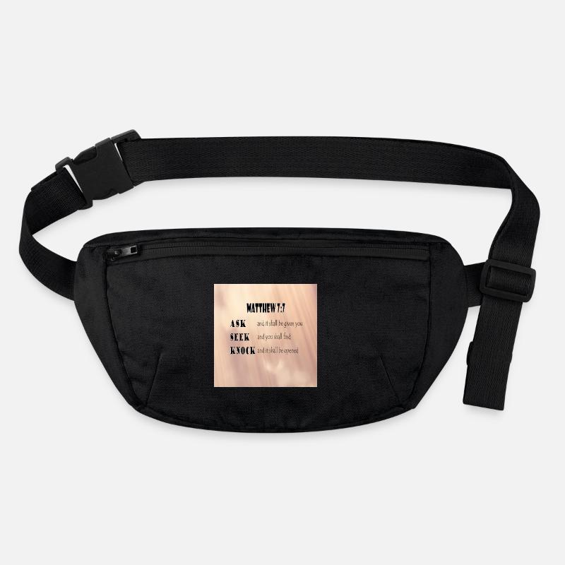 Matthew 7:7 Stanley/Stella recycled Hip Bag 
