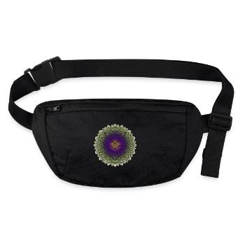Uralte Weisheit Mandala - Stanley/Stella recycelte Gürteltasche - Schwarz - Vorne