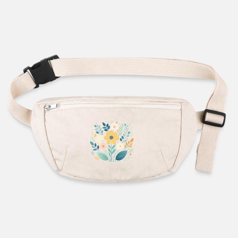Sanfte pastellfarbene Blumenblüte - Boho Botanical Stanley/Stella recycelte Gürteltasche