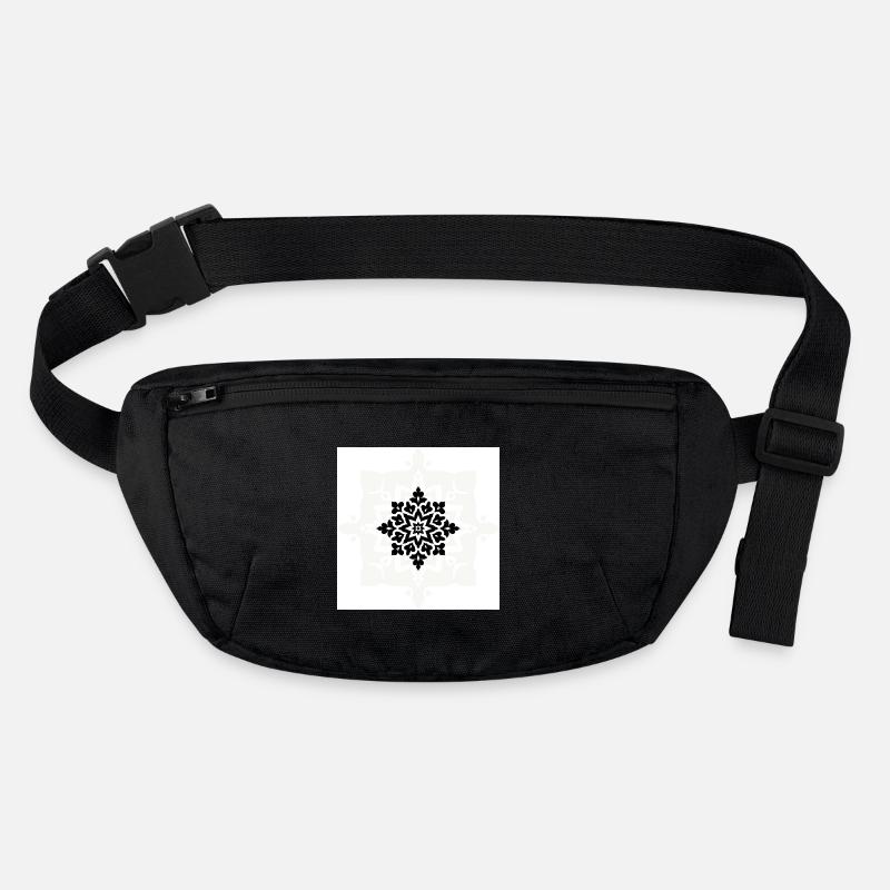 Intricate Black and White Mandala Pattern Stanley/Stella recycled Hip Bag 