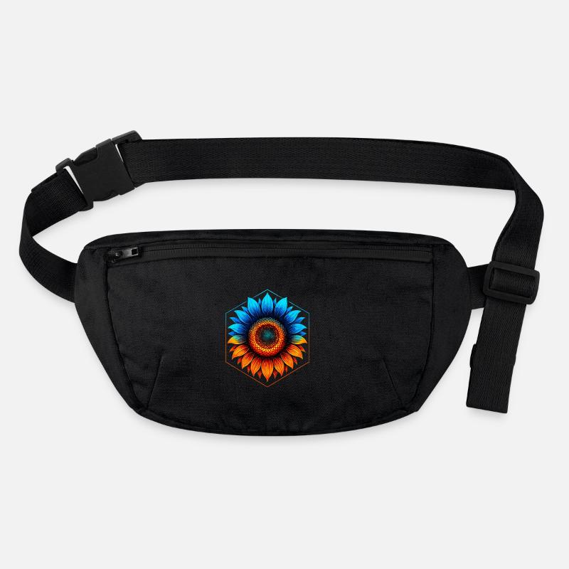 Tournesol bleu et or, orange vibrant Sac banane recyclé Stanley/Stella