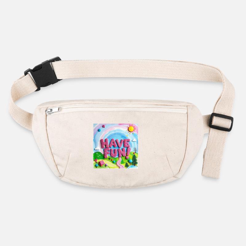 Cheerful Candy Forest Have fun! -Text Stanley/Stella recycled Hip Bag 