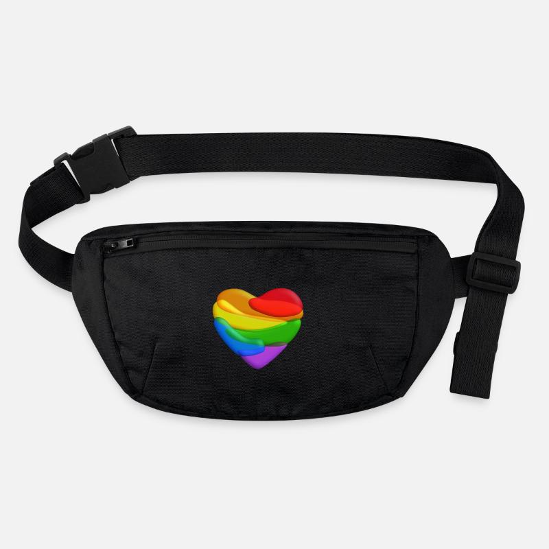 Rainbow Heart Stanley/Stella recycled Hip Bag 