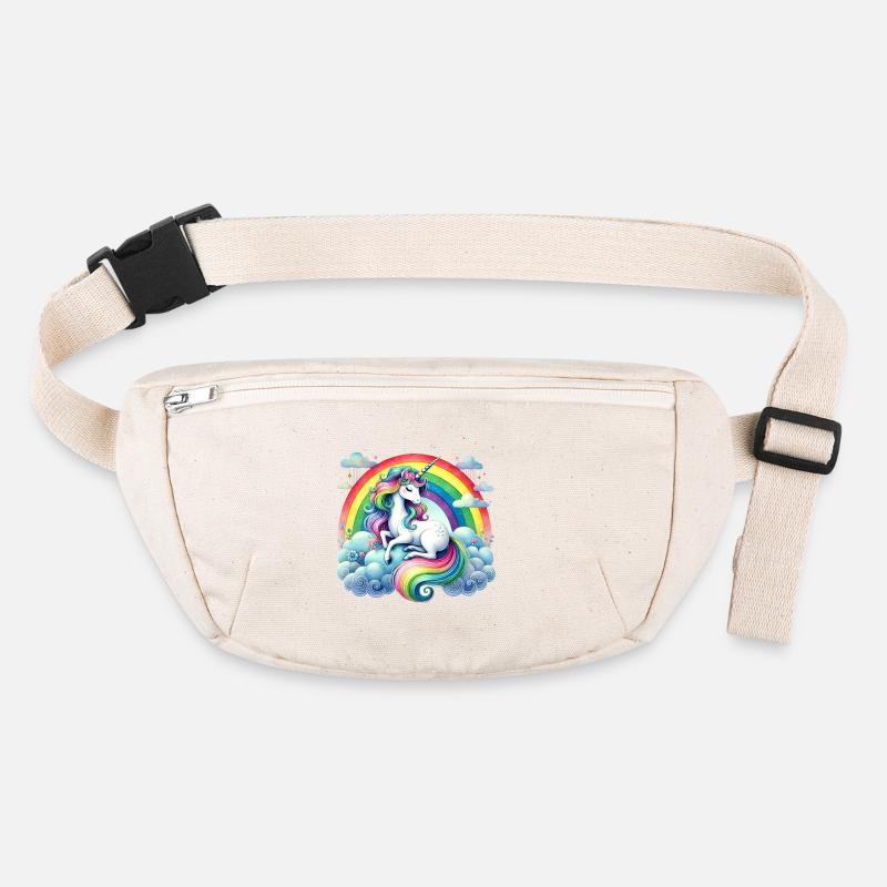 Rainbow Unicorn on Clouds Stanley/Stella recycled Hip Bag 