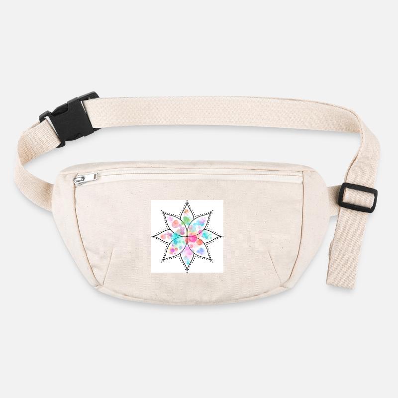 Mandala Fleur pastel Aquarelle Sac banane recyclé Stanley/Stella
