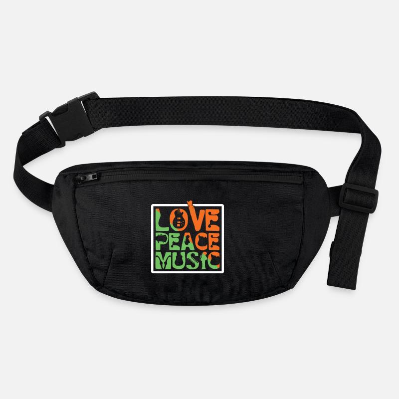 Love Peace Music Stanley/Stella recycled Hip Bag 