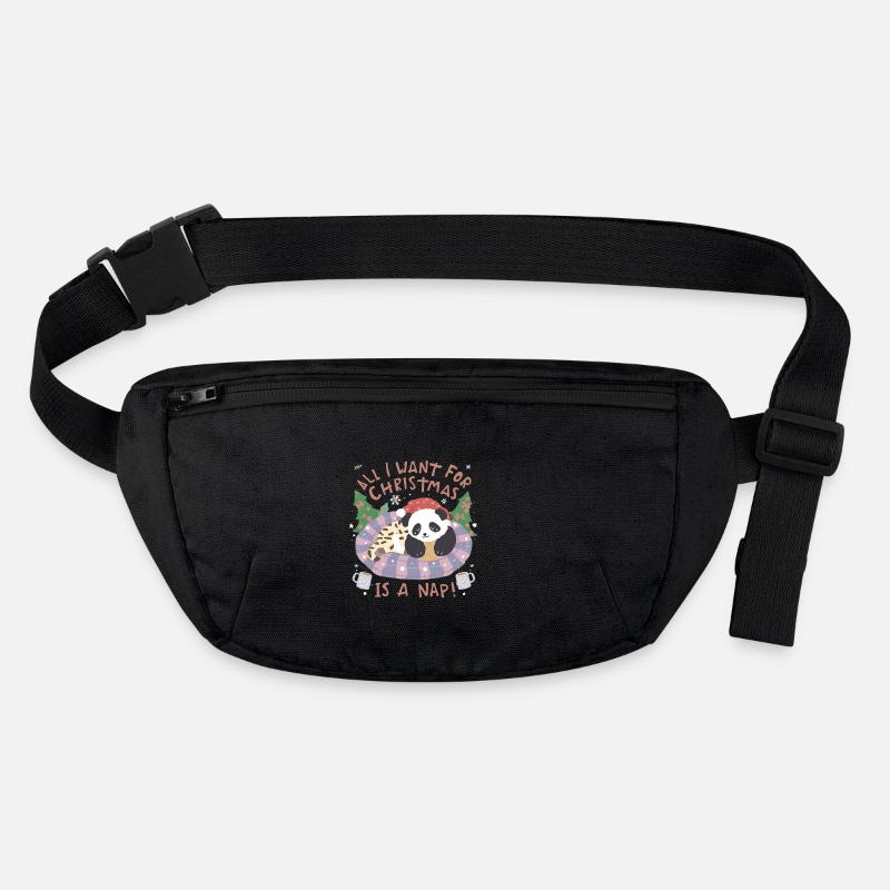 Panda Noël Sieste dans Panier Sac banane recyclé Stanley/Stella