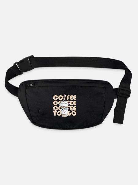 Kaffee To-Go Maskottchen - Stanley/Stella recycelte Gürteltasche - Schwarz