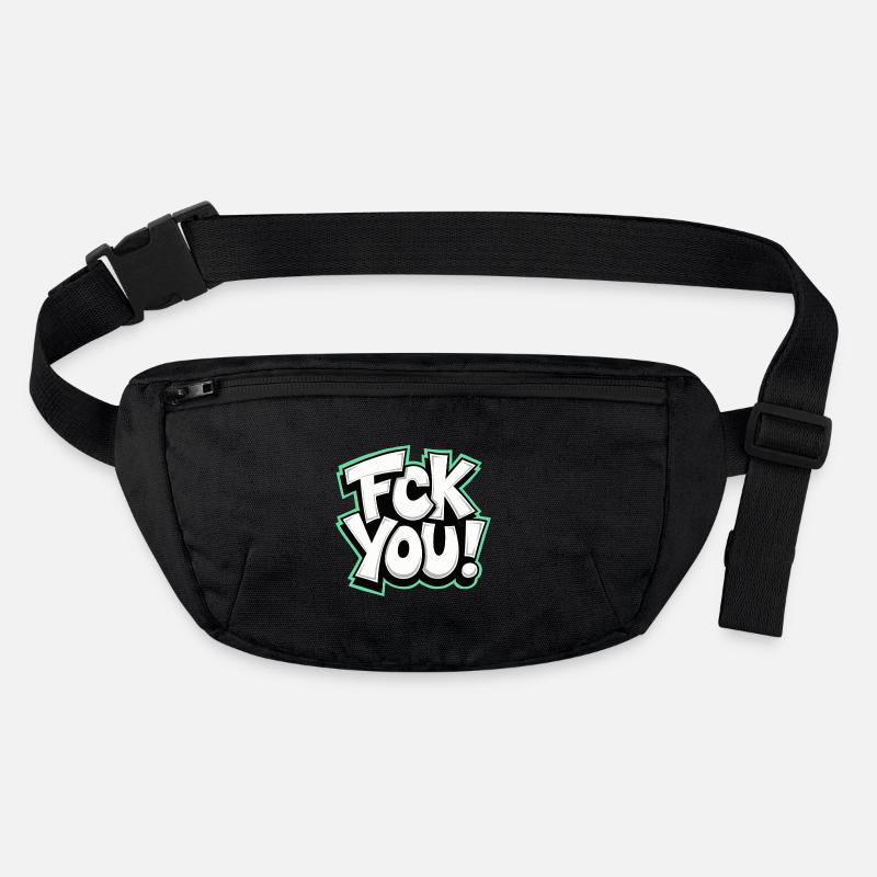FCK YOU lettering provocative statement Stanley/Stella recycled Hip Bag 