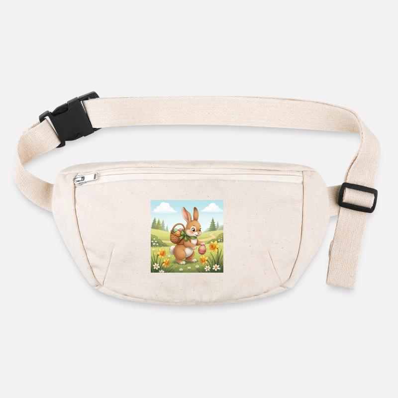 Easter bunny with basket and eggs Stanley/Stella recycled Hip Bag 