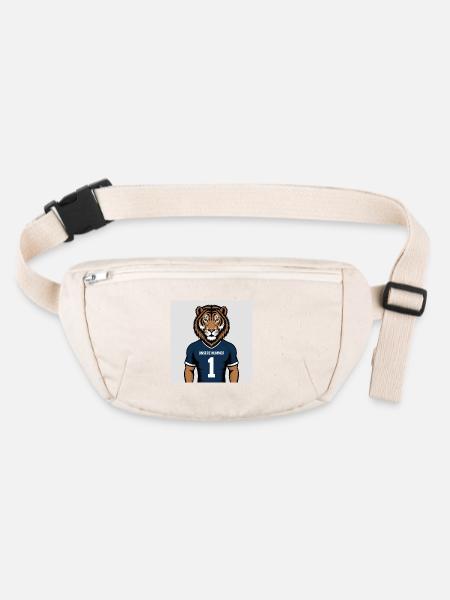 Imprimé du maillot mascotte du Tigre - Sac banane recyclé Stanley/Stella - blanc naturel - Devant