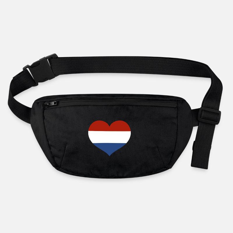 Cœur du drapeau des Pays-Bas Sac banane recyclé Stanley/Stella