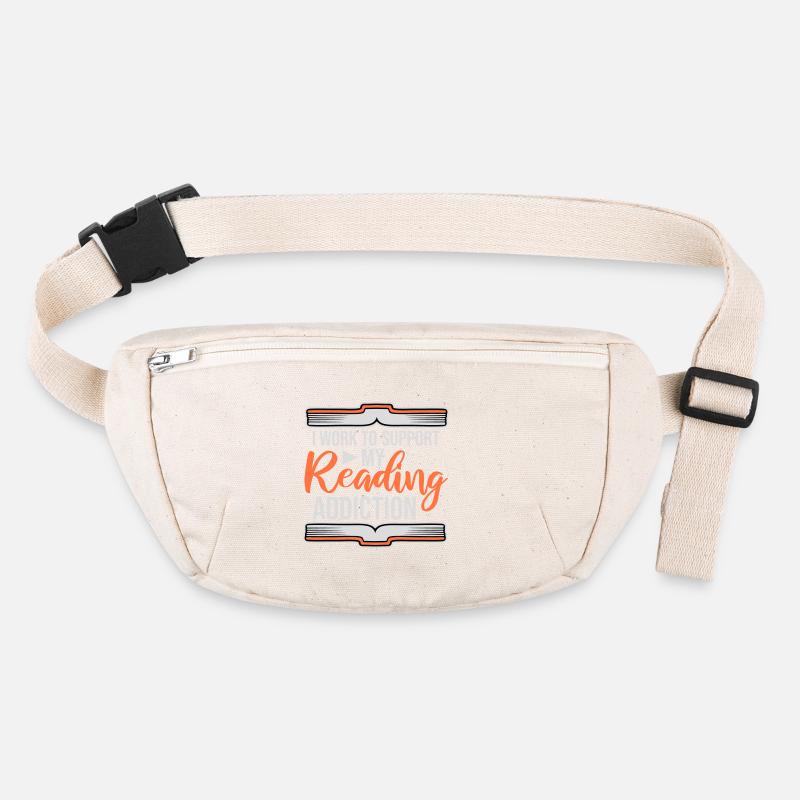 I Work To Support My Reading Addiction Bücher Logo Stanley/Stella recycelte Gürteltasche