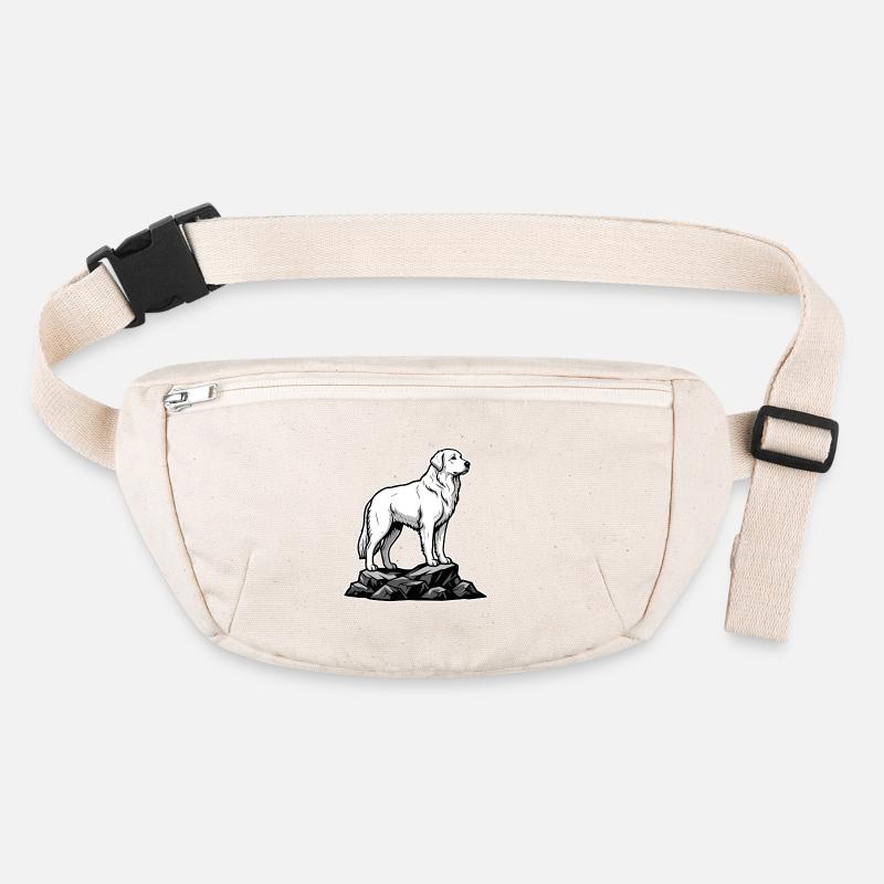 Dog Pyrenean Mountain Patou on Rock Stanley/Stella recycled Hip Bag 