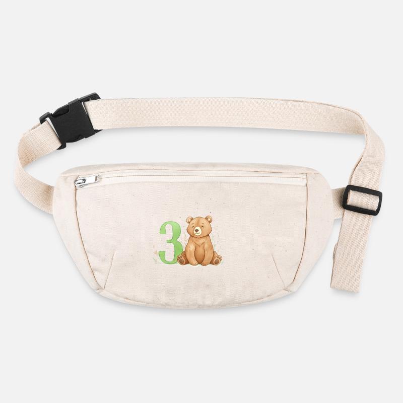 Kleiner Bär mit Zahl Drei Stanley/Stella recycelte Gürteltasche
