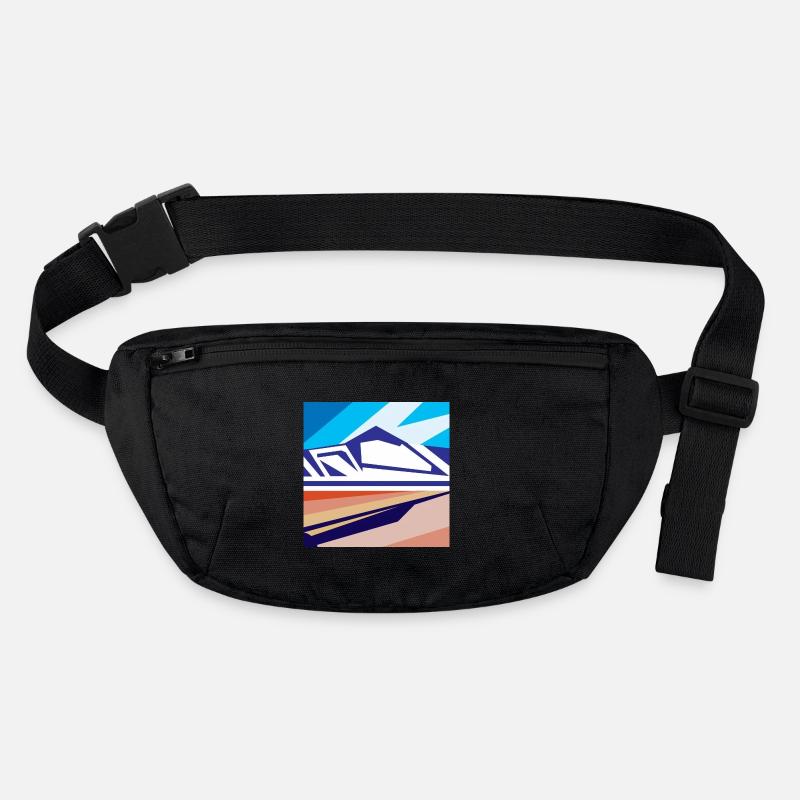 Geometric mountains in Iceland Stanley/Stella recycled Hip Bag 