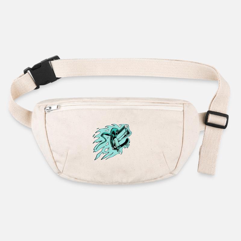 Hooded skateboarder in comet mode Stanley/Stella recycled Hip Bag 