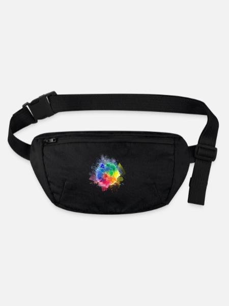 Colour Splash - Sac banane recyclé Stanley/Stella - noir - Devant