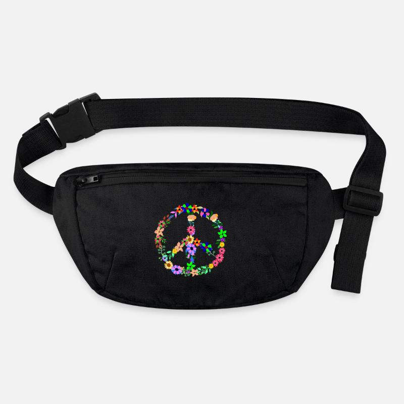 Peace Hippi Flower Power Stanley/Stella recycelte Gürteltasche