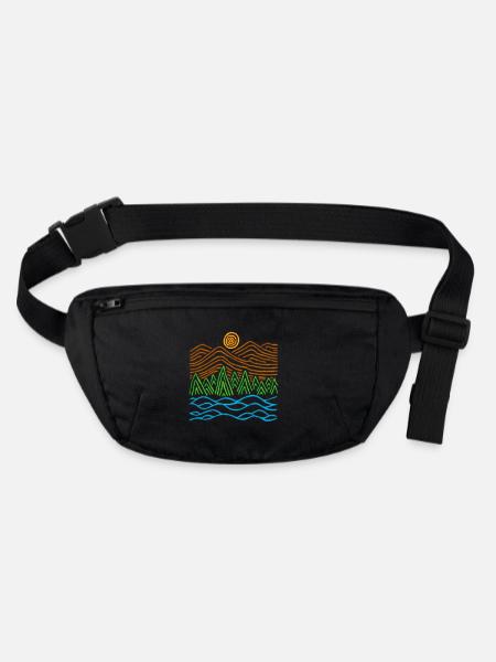 Seltsame Landschaft - Stanley/Stella recycelte Gürteltasche - Schwarz - Vorne