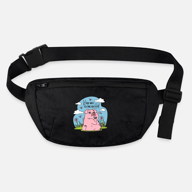 Hoferbin Hoferbe Spruch Küss mich Ich erbe den Hof Stanley/Stella recycelte Gürteltasche