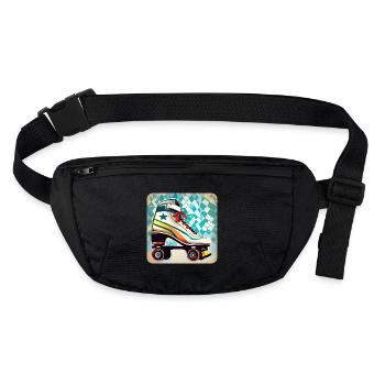 Roller Skates Disco coloré Style rétro - Sac banane recyclé Stanley/Stella - noir - Devant