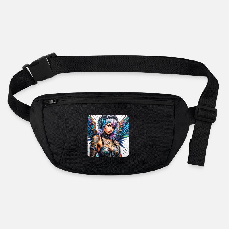 Ange cyberpunk cool avec des écouteurs Sac banane recyclé Stanley/Stella
