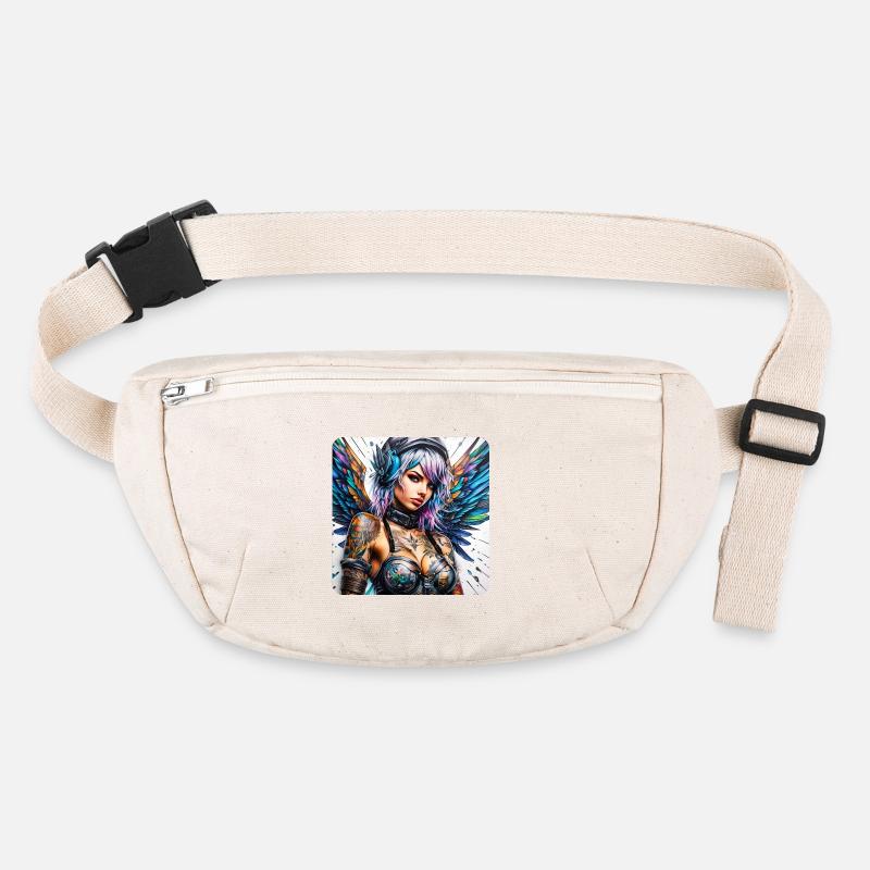 Ange cyberpunk cool avec des écouteurs Sac banane recyclé Stanley/Stella