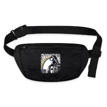 L’homme et l’arc-en-ciel - Sac banane recyclé Stanley/Stella - noir - Devant