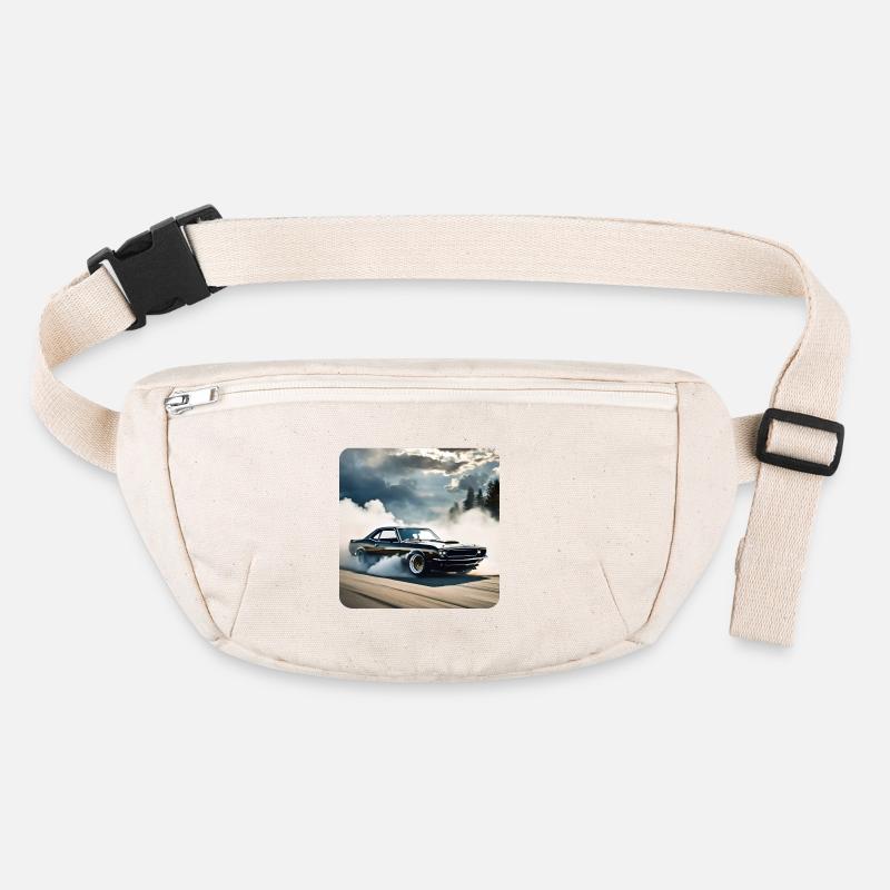 Black Odtimer Drift Car Turbo with Smoke Stanley/Stella recycled Hip Bag 