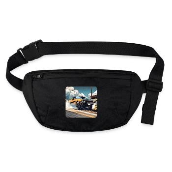 Oldtimer Drift Auto Turbo Rallye mit Rauch - Stanley/Stella recycelte Gürteltasche - Schwarz - Vorne