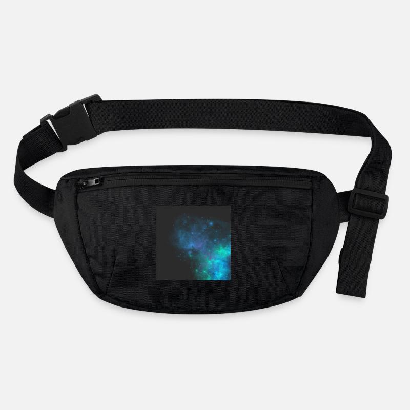 Nebula-Serie: Blau und Grün - Stanley/Stella recycelte Gürteltasche - Schwarz